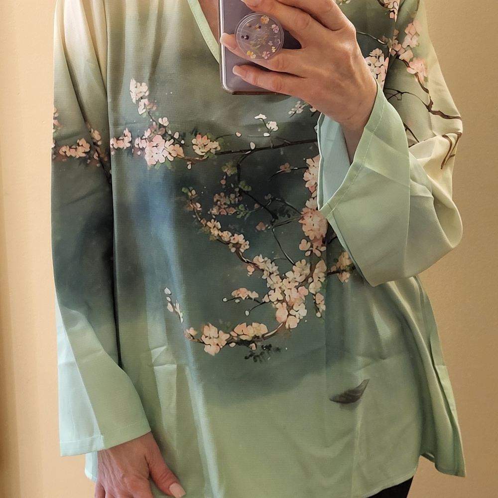 Floral Green Women's Tunic